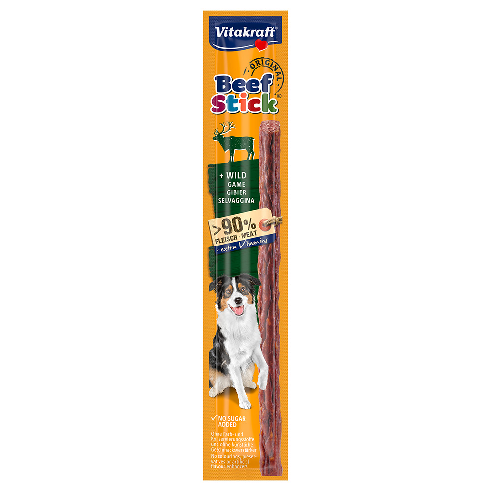 foto del prodotto vitakraft beef stick bastoncini snack 25 x 12 g selvaggina
