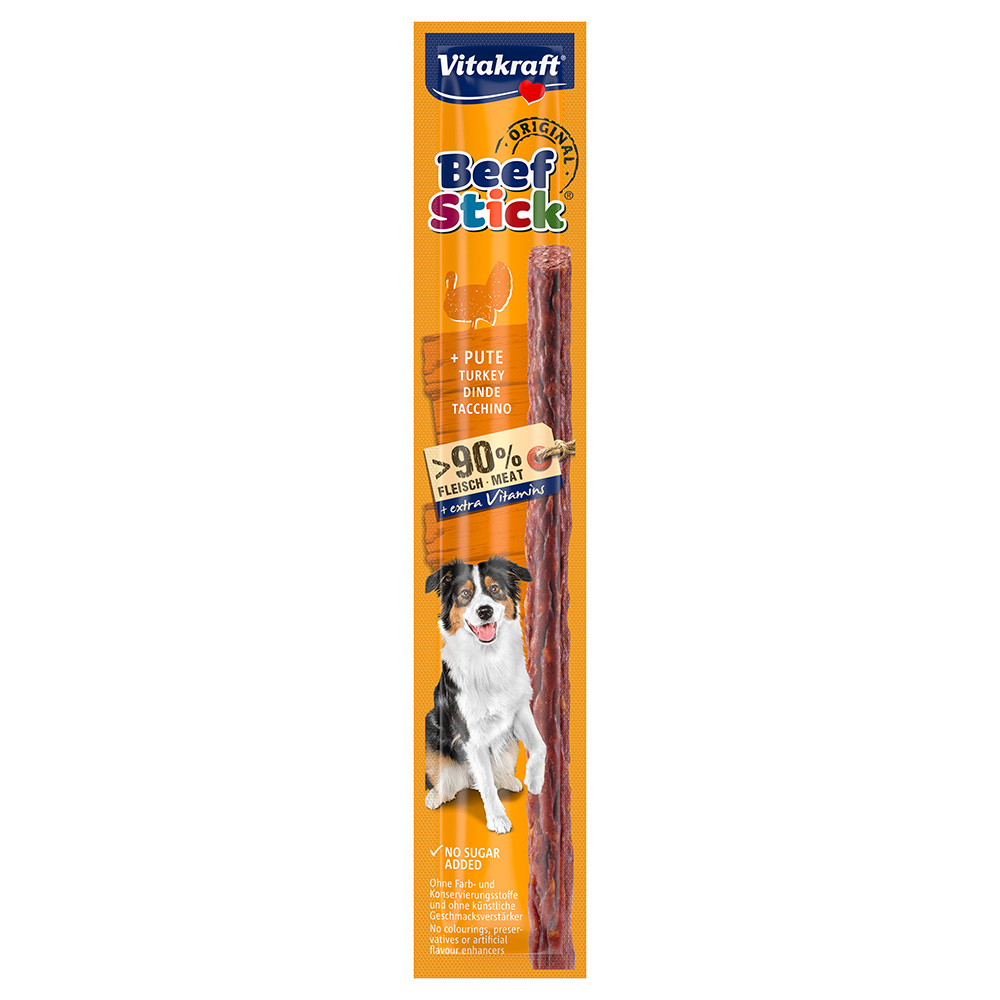 foto del prodotto vitakraft beef stick bastoncini snack 25 x 12 g tacchino