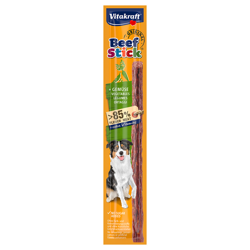foto del prodotto vitakraft beef stick bastoncini snack 25 x 12 g verdure
