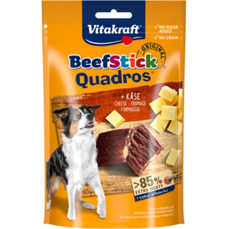 foto del prodotto vitakraft beef stick quadros formaggio 70 g snack per cani