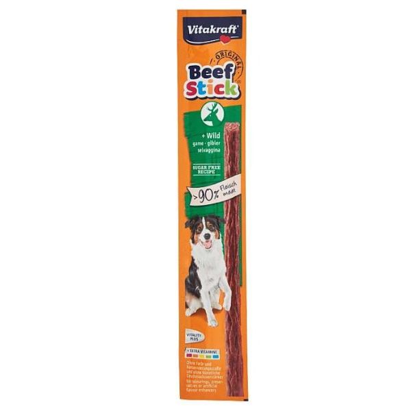 foto del prodotto vitakraft beef stick snack per cani 12 gr selvaggina confezione da 25 pezzi 1 ordine scegli lo sconto bzr5 bzr20 200 punti fedelt 