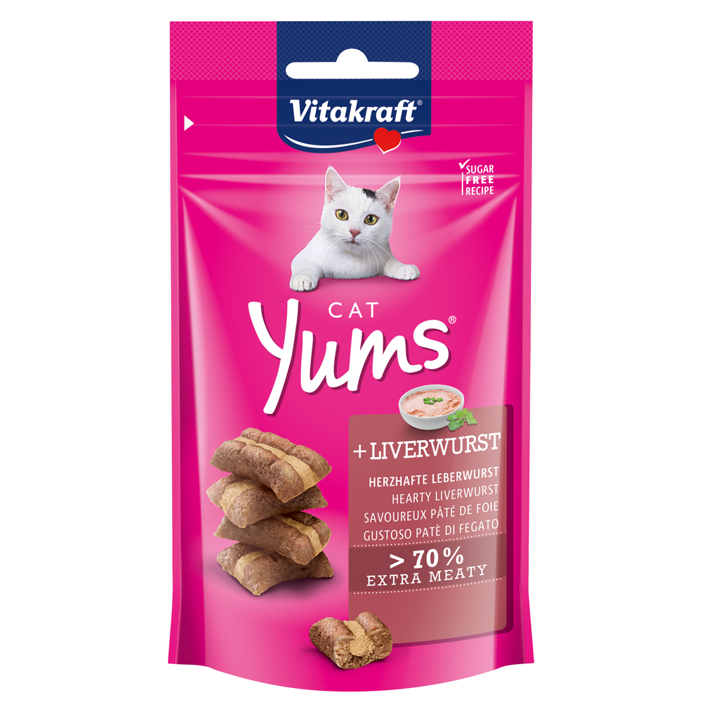 foto del prodotto vitakraft cat yums snack per gatto 40 g salsiccia di fegato