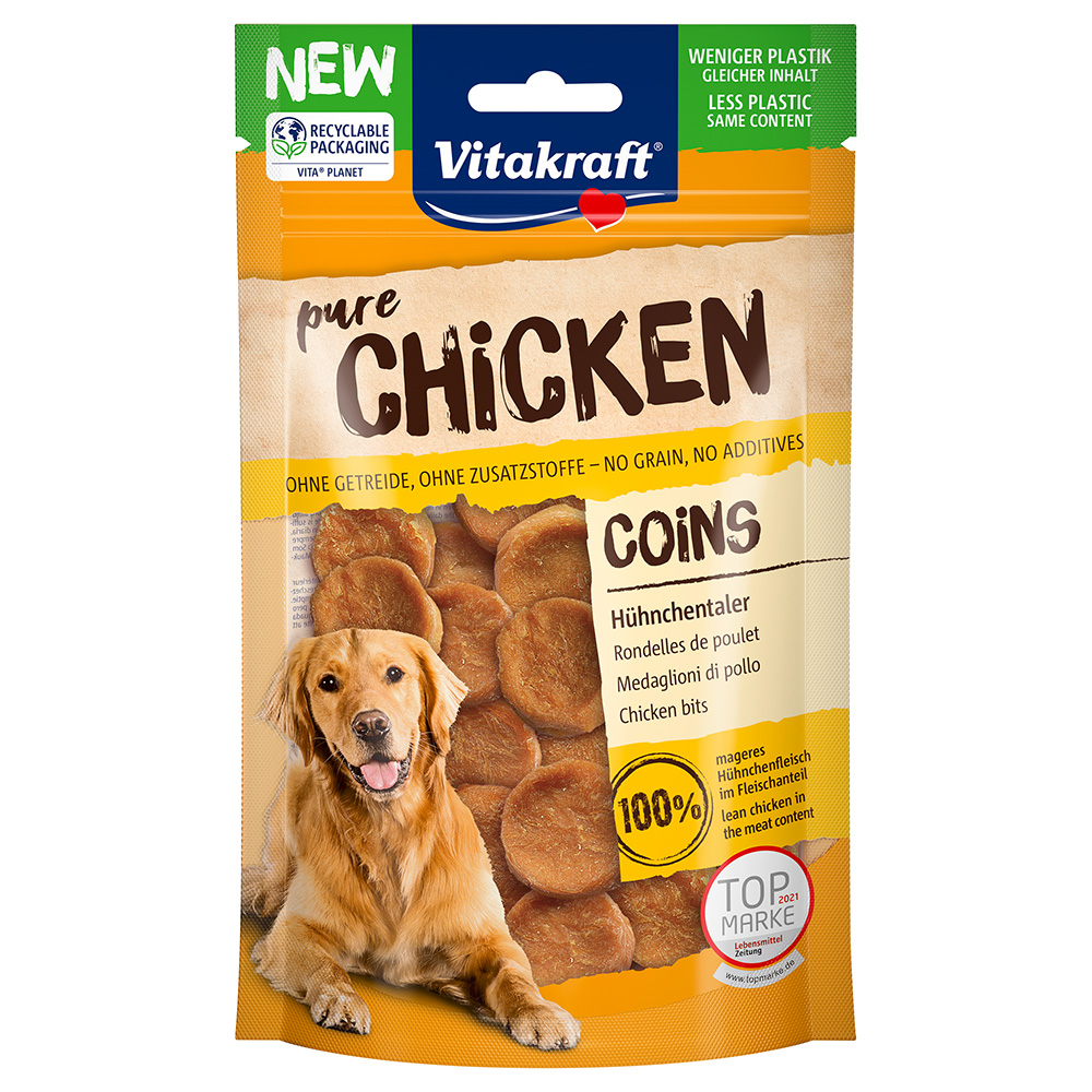 foto del prodotto vitakraft chicken monetine al pollo snack per cani 80 g