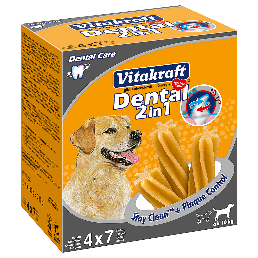 foto del prodotto vitakraft dental 3in1 multipack tg. m 4 x 180 g