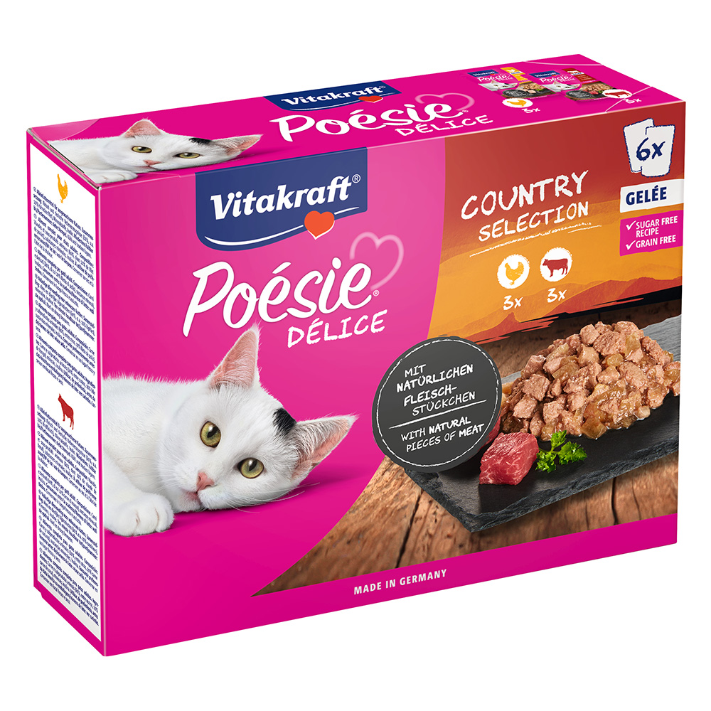 foto del prodotto vitakraft po sie delice in buste 6 x 85 g pacco misto umido per gatto selezione country