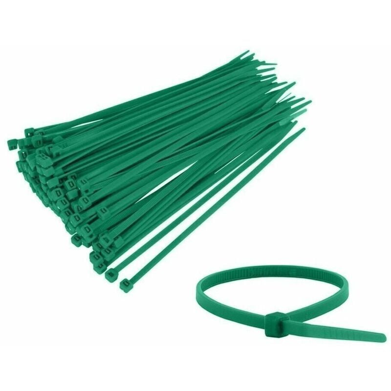 foto del prodotto vitale fascetta fascette di cablaggio plastica verde pz 100 rete ombra 300x4,5 mm