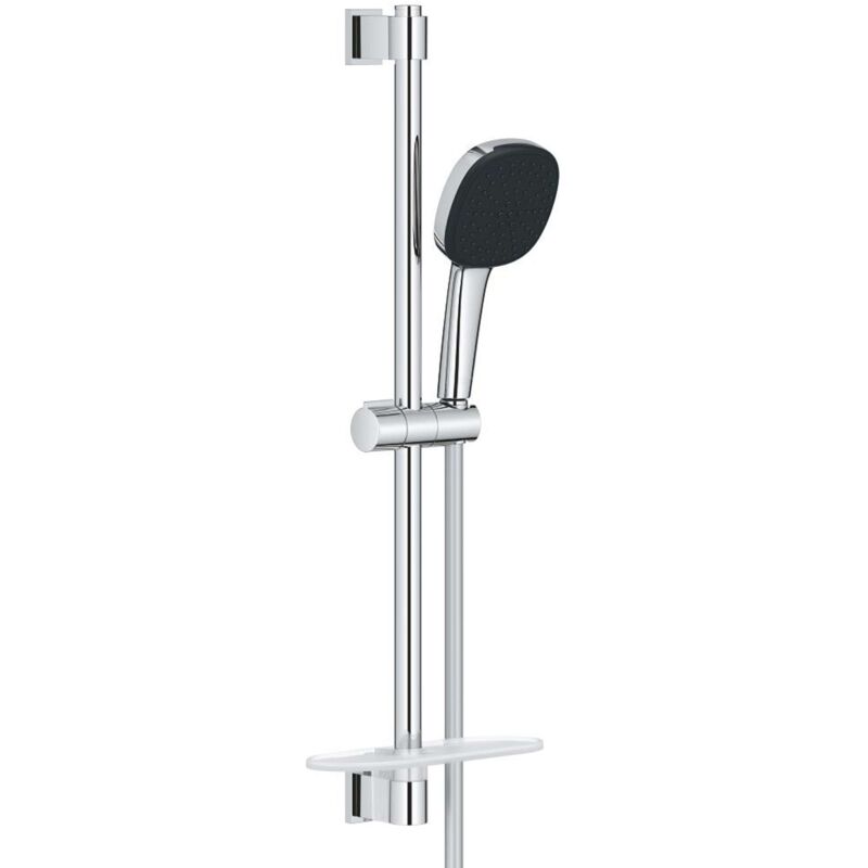 foto del prodotto vitalio comfort set doccetta, flessibile e asta con mensola, 2 getti, cromo 26929001 grohe