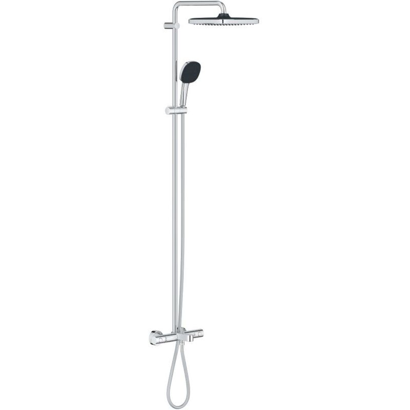 foto del prodotto vitalio comfort set doccia con termostatico per vasca da bagno, 25x25 cm, 2 getti, cromo 26984001 grohe