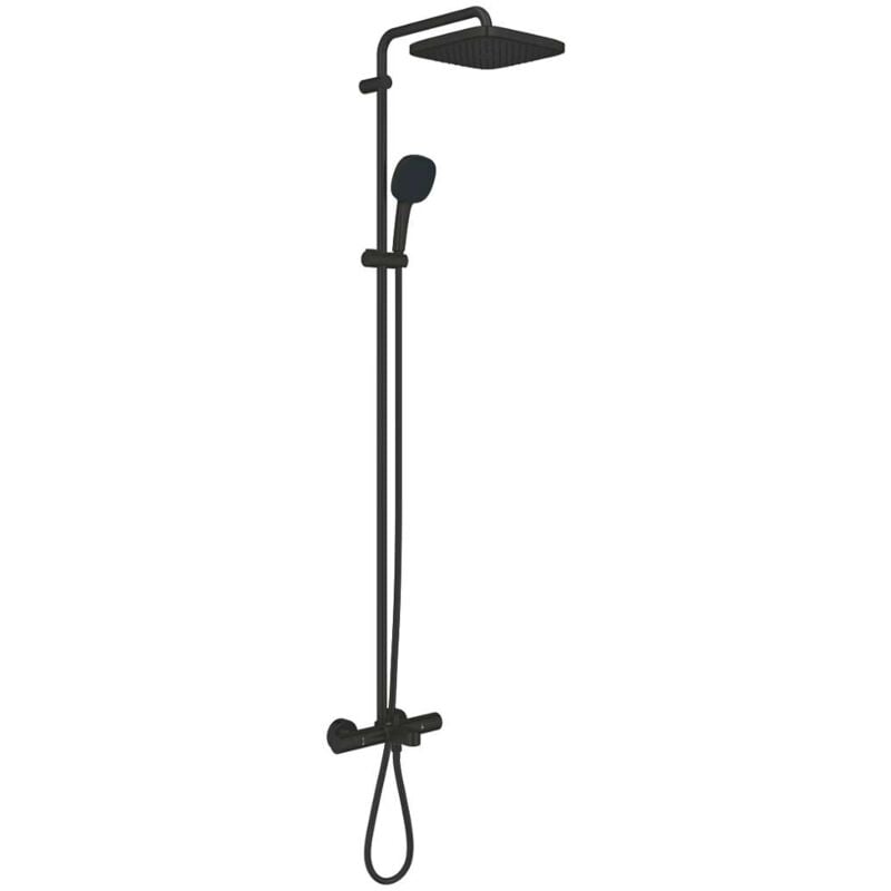 foto del prodotto vitalio comfort set doccia con termostatico per vasca da bagno, 25x25 cm, 2 getti, nero opaco 269842431 grohe