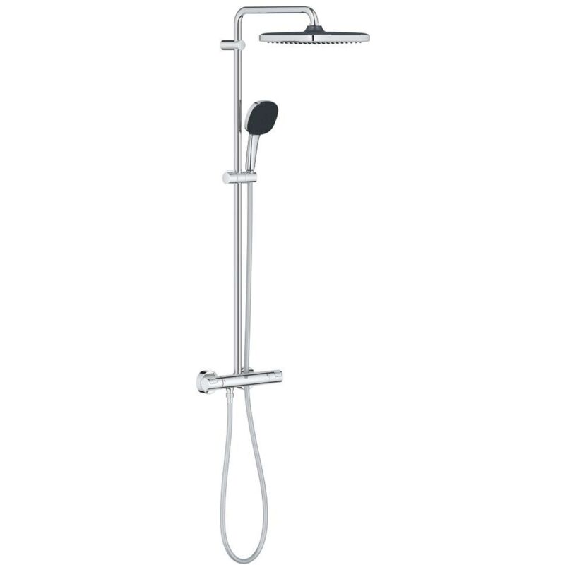 foto del prodotto vitalio comfort set doccia con termostato, 25x25 cm, 2 getti, cromo 26696001 grohe