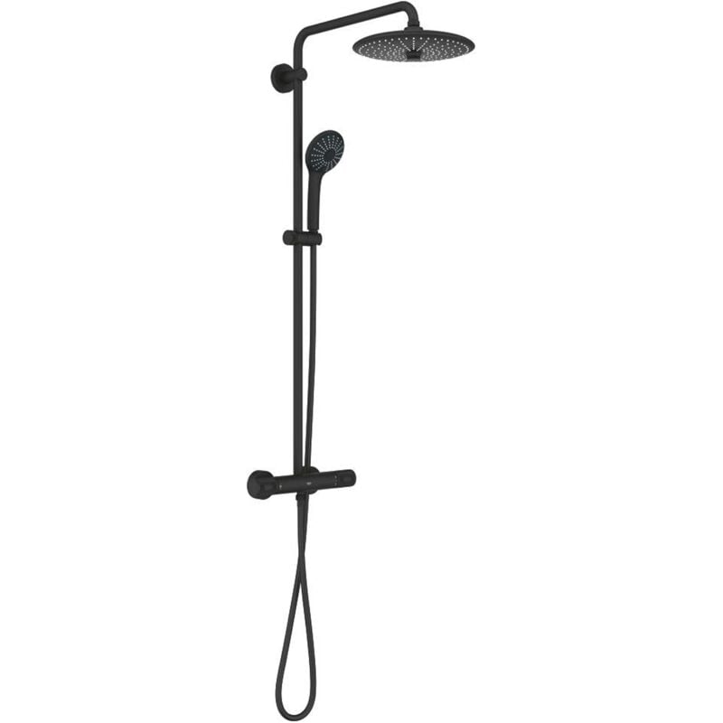 foto del prodotto vitalio joy set doccia termostatico, diametro 26 cm, 3 getti, phantom black 26403kf2 grohe