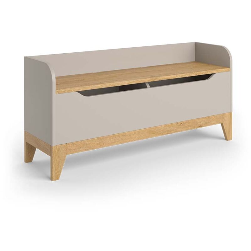 foto del prodotto vitalispa cassapanca per giocattoli malia, quercia cashmere, 107.2 x 50 cm con sedile a panca