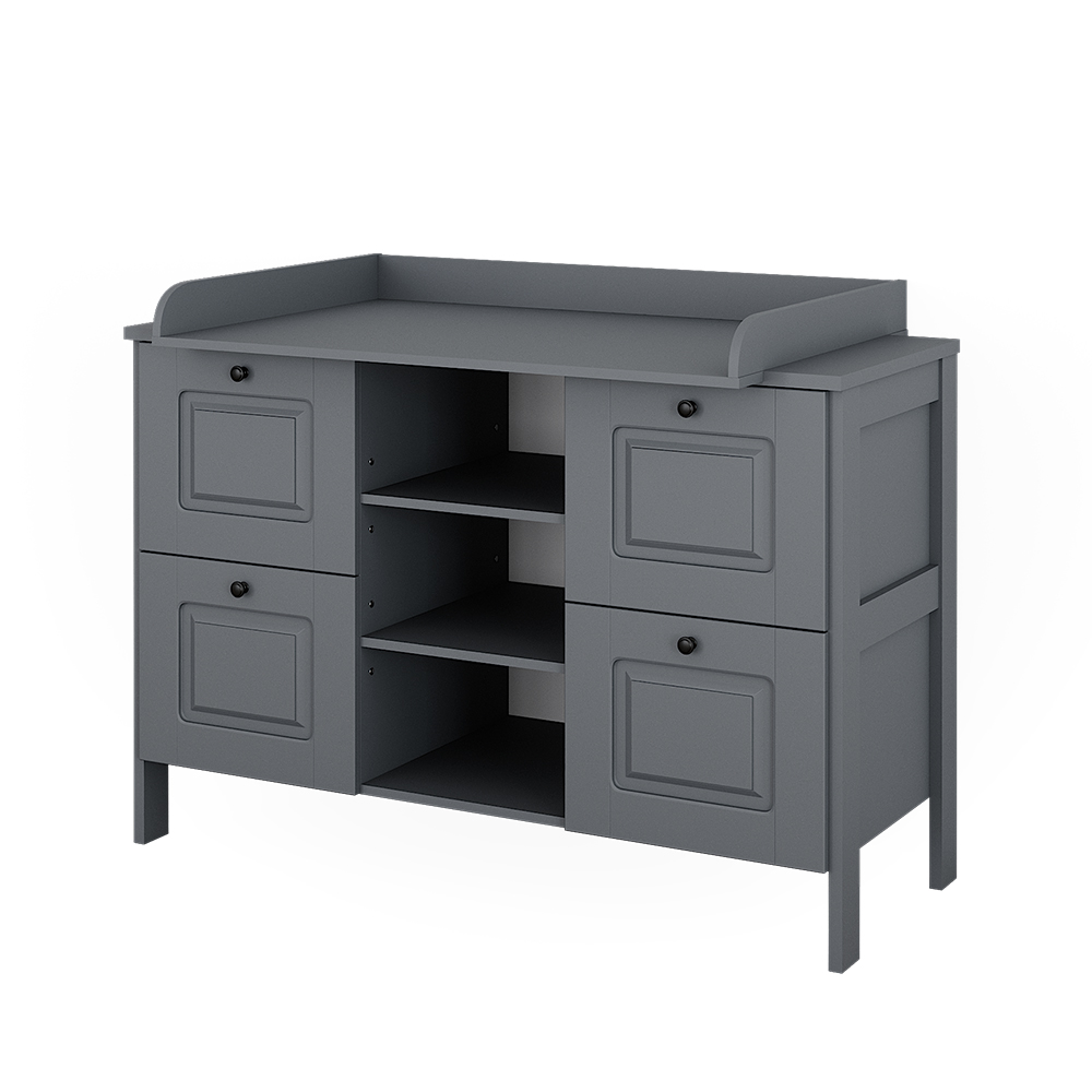 foto del prodotto vitalispa fasciatoio grigio 133 x 98.4 cm con 4 cassetti