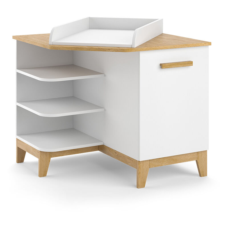 foto del prodotto vitalispa fasciatoio malia, bianco quercia, 85 x 85.2 cm con porta