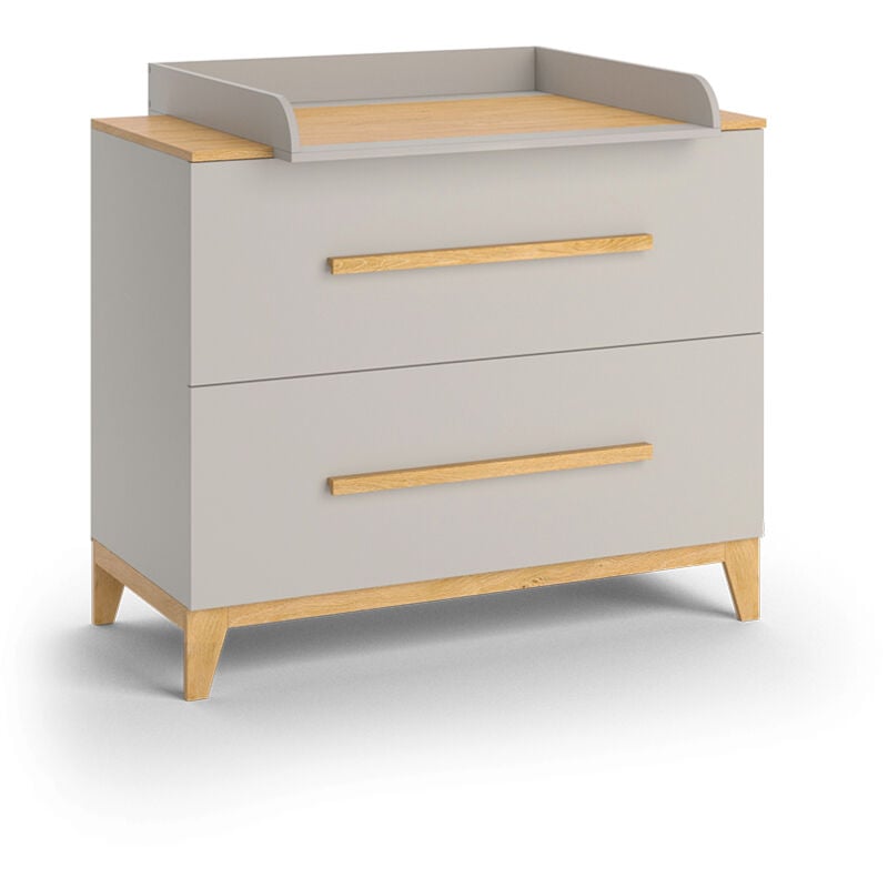 foto del prodotto vitalispa fasciatoio malia, quercia cashmere, 108 x 98 cm con 2 cassetti