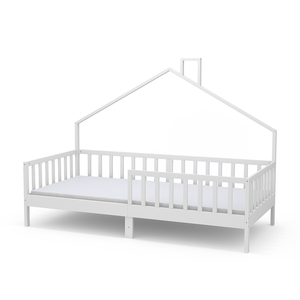 foto del prodotto vitalispa letto montessori bambini bianco 90x200 cm con materasso