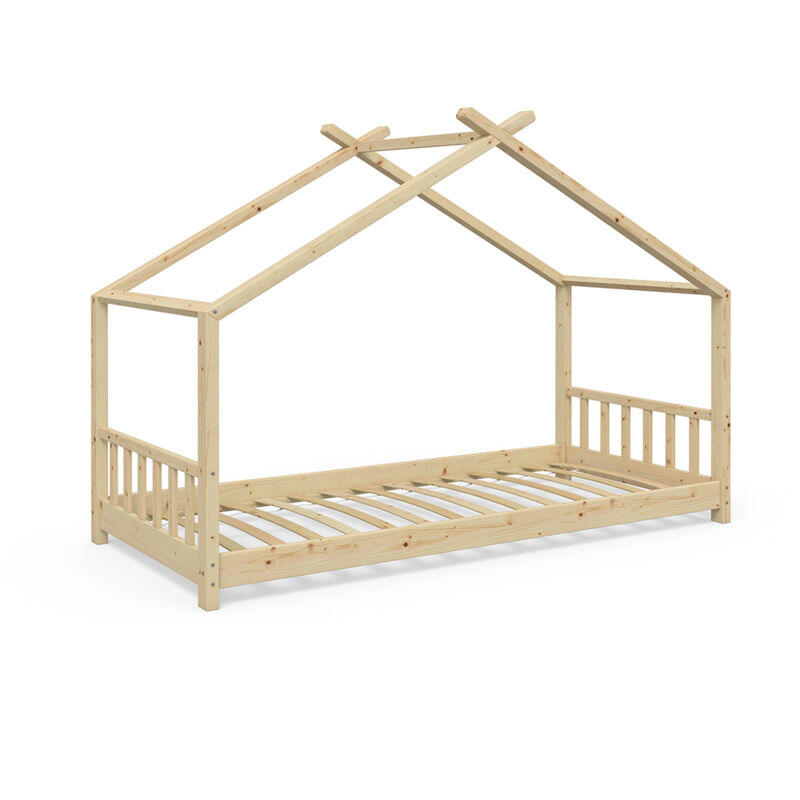 foto del prodotto vitalispa letto montessori bambini design, marrone, 90x200 cm