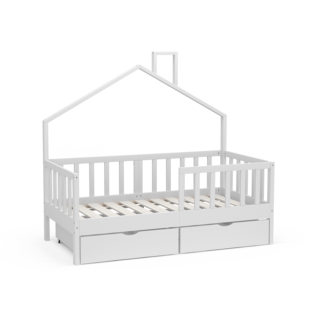 foto del prodotto vitalispa letto per bambini bianco 70x140 cm con 2 cassetti