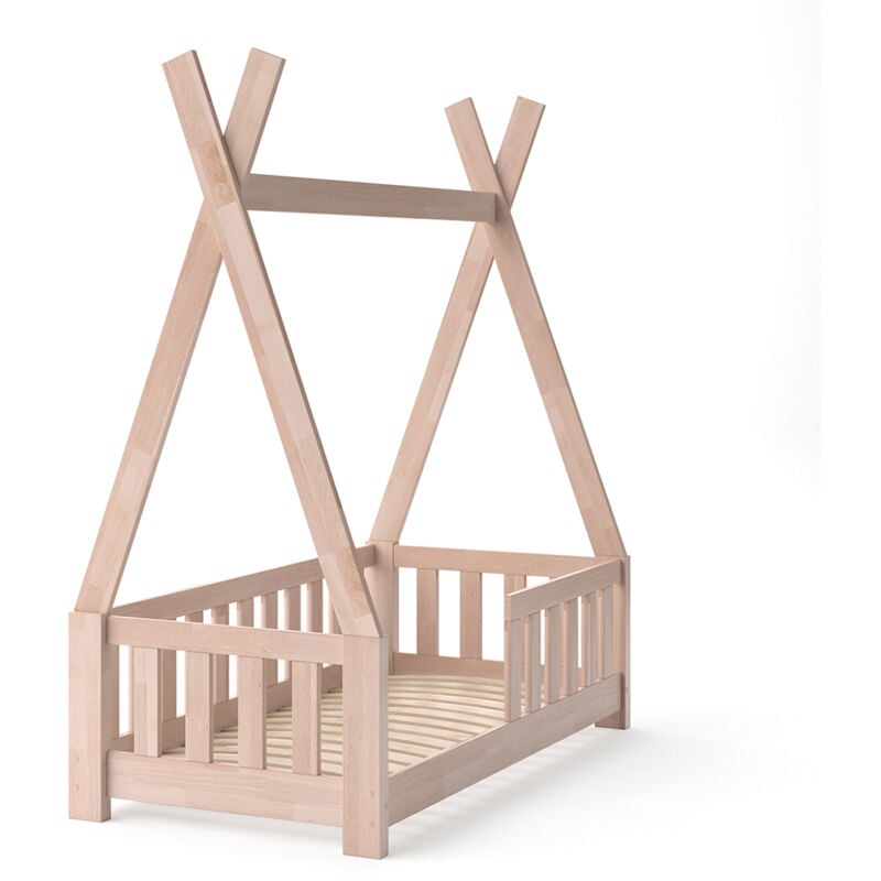 foto del prodotto vitalispa letto tipi tipi, marrone, 70x140 cm con recinzione
