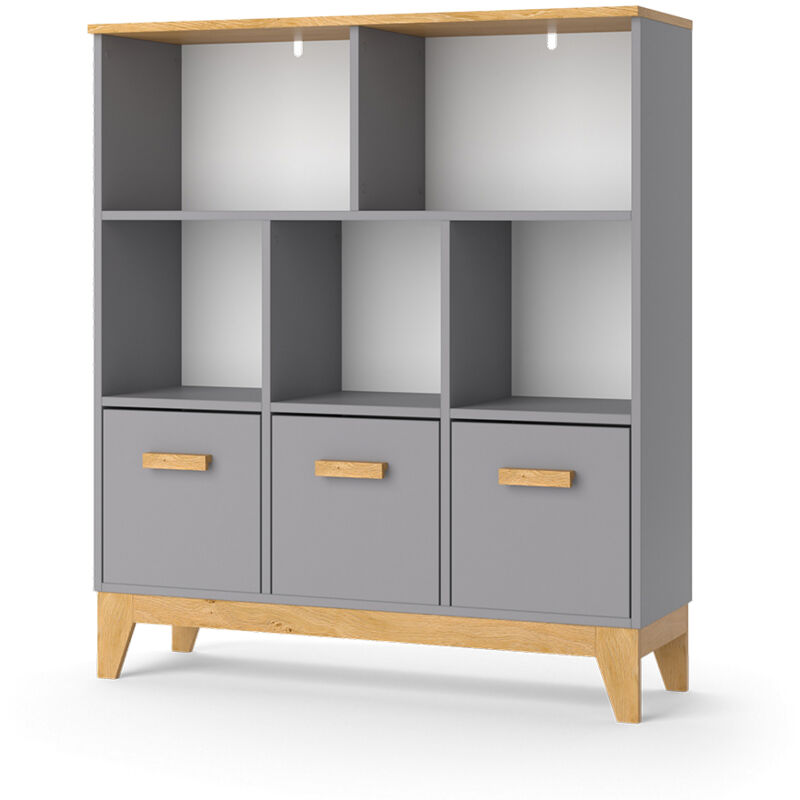 foto del prodotto vitalispa scaffale per bambini malia, grigio, 98.4 x 113.4 cm