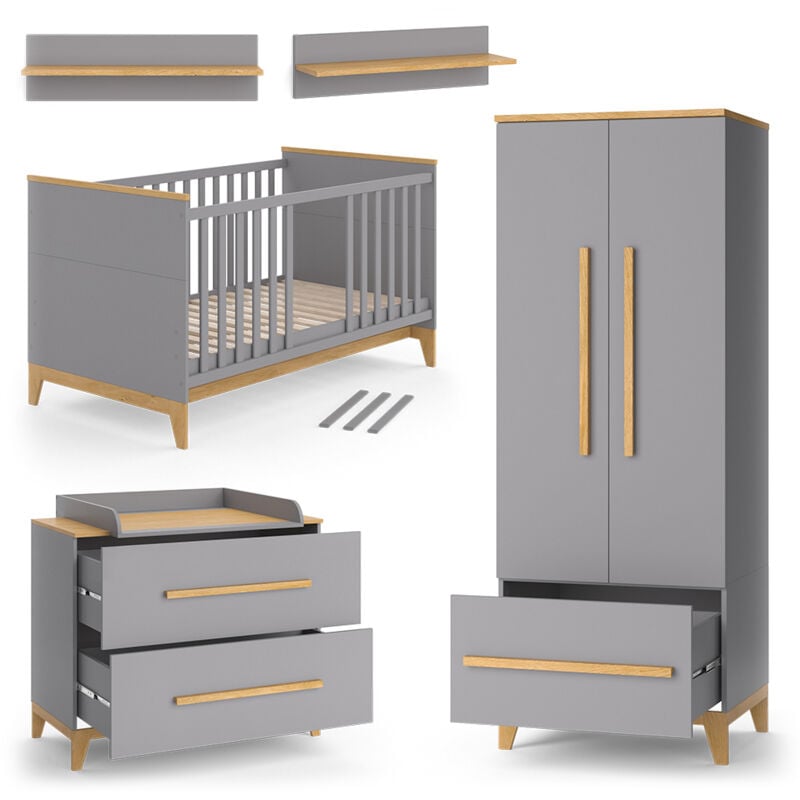 foto del prodotto vitalispa set per cameretta malia, grigio, set di 4