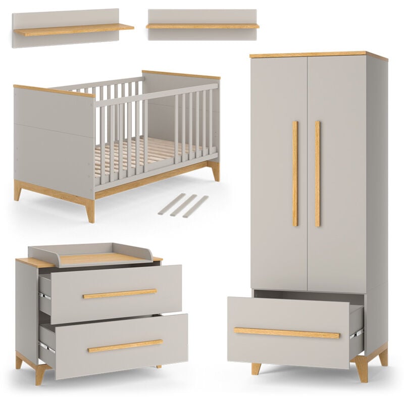 foto del prodotto vitalispa set per cameretta malia, quercia cashmere, 5 parti