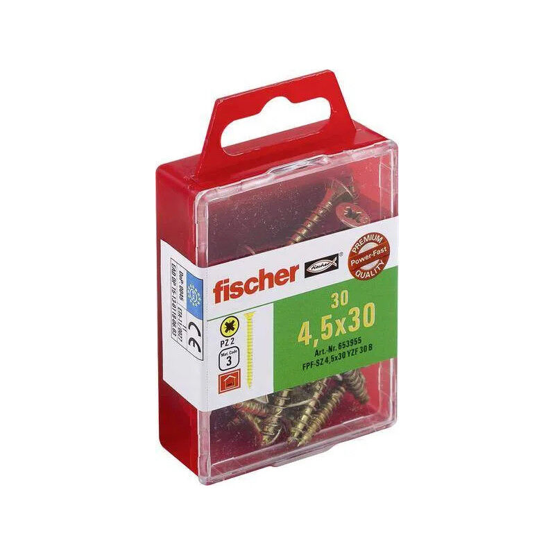 foto del prodotto vite 4,5 x 30 power fast, in acciaio bicromato, con attacco pozidriv, 30p