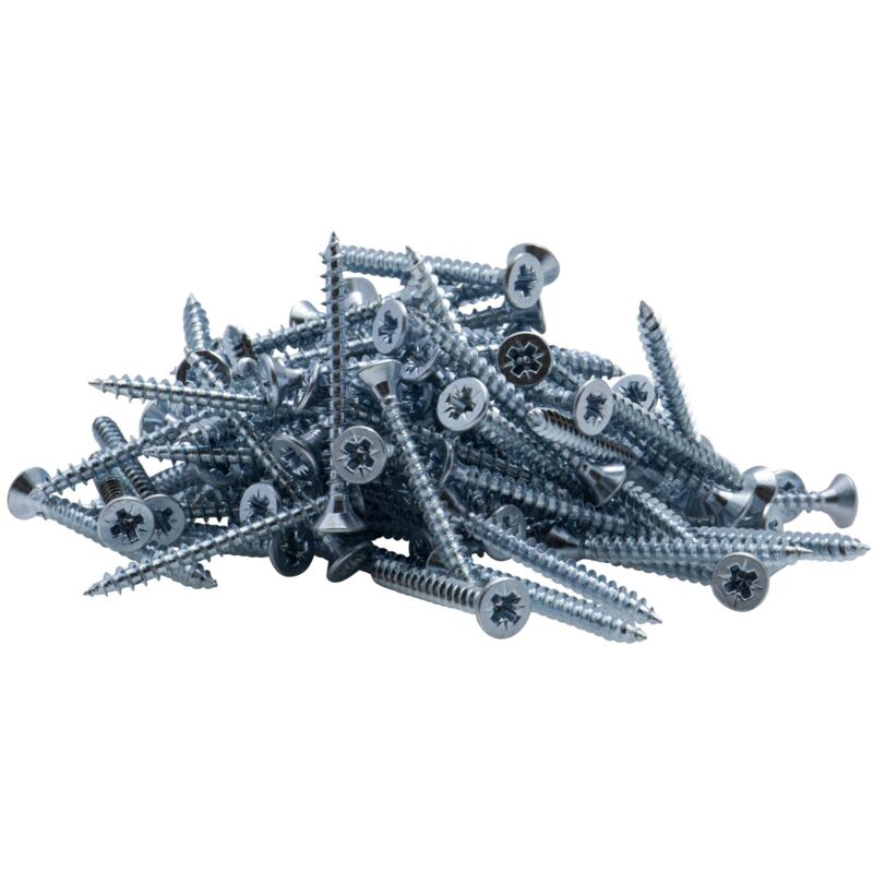 foto del prodotto vite a legno a testa svasata pz zincata viswood filetto totale4x16 mm x100 viti