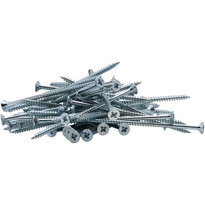 foto del prodotto vite a legno con testa svasata pz zincata viswood filettatura parziale6x100 mm (x50 viti)