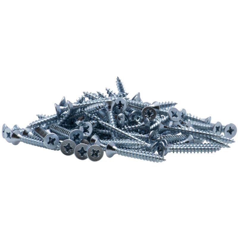 foto del prodotto vite a legno con testa svasata pz zincata viswood filettatura totale4,5x40 mm x100 viti