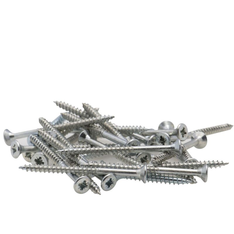 foto del prodotto vite a legno con testa svasata pz zincata viswood filettatura totale6x60 mm x50 viti 