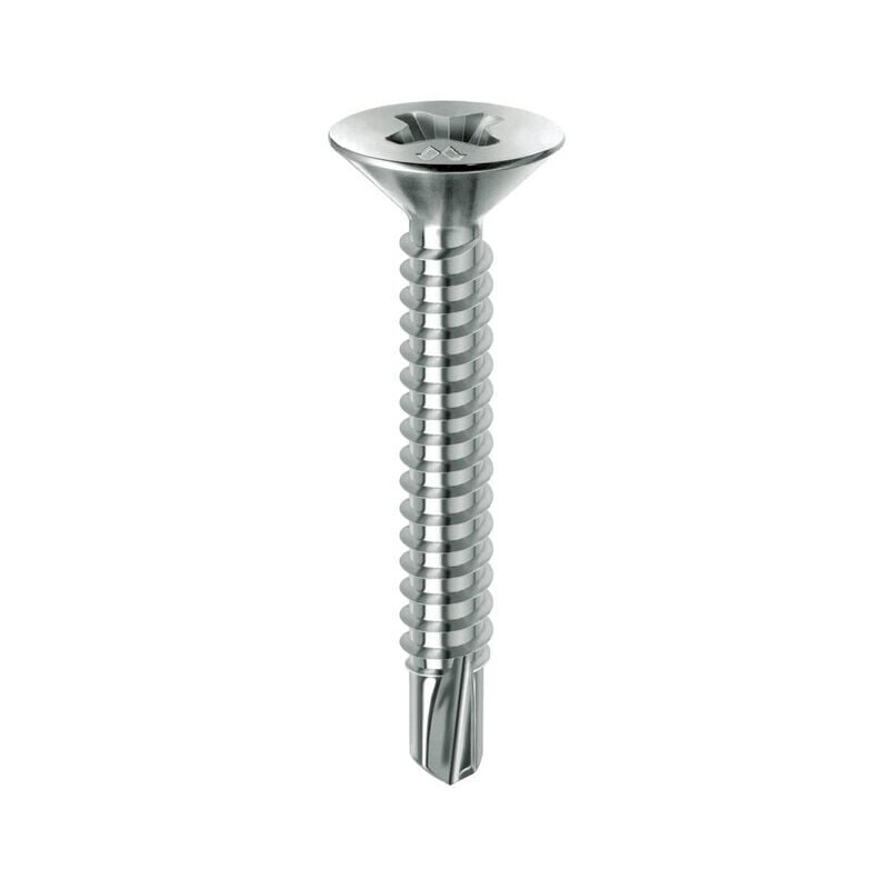 foto del prodotto vite autoperforante testa svasata piana 4,8x 25mm zn bian drillex. prezzo per 100 pezzi.