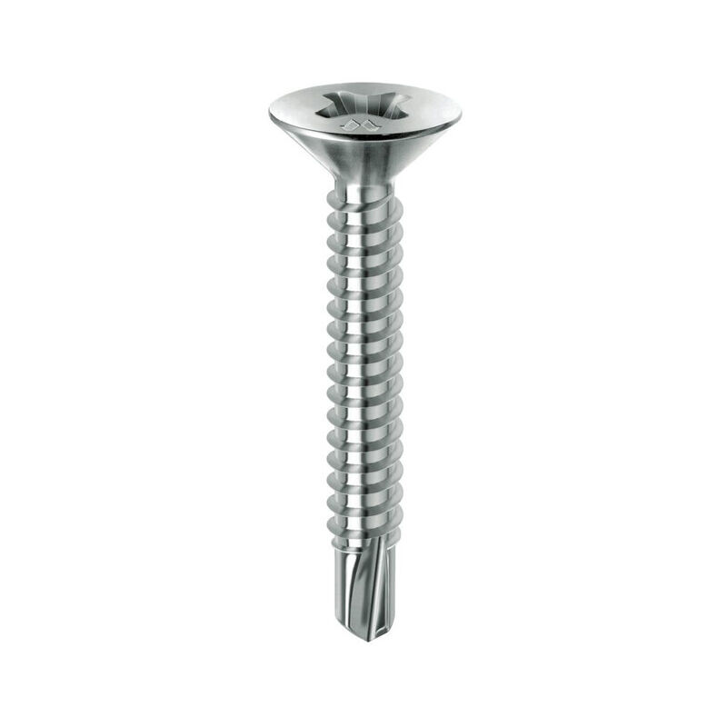 foto del prodotto vite autoperforante testa svasata piana 4,8x 45mm zn bian drillex. prezzo per 100 pezzi.