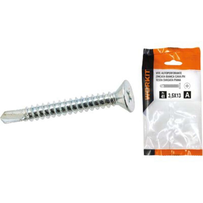 foto del prodotto vite autoperforante tsp self workit - zincata bianca cava ph mm 3,9x19 cf pz 33 - 5 confezione