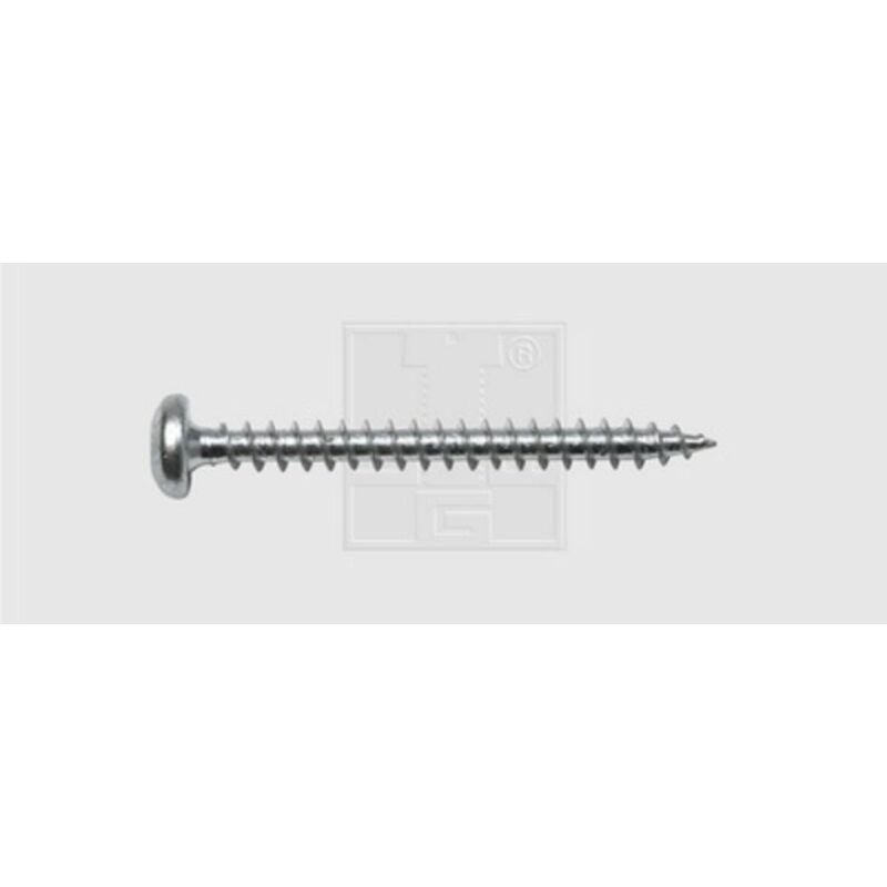 foto del prodotto vite da legno 4 mm 40 mm interno multidentato acciaio zincato 200 pz. swg
