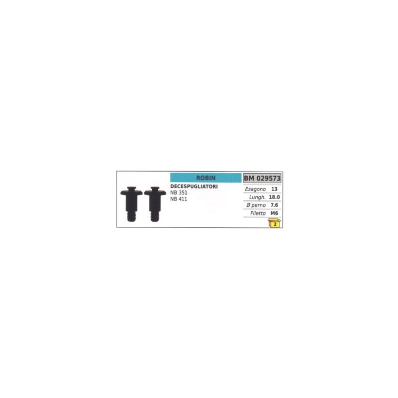 foto del prodotto vite frizione robin decespugliatore nb 351 nb 411 esagono 13mm lunghezza 18,0mm