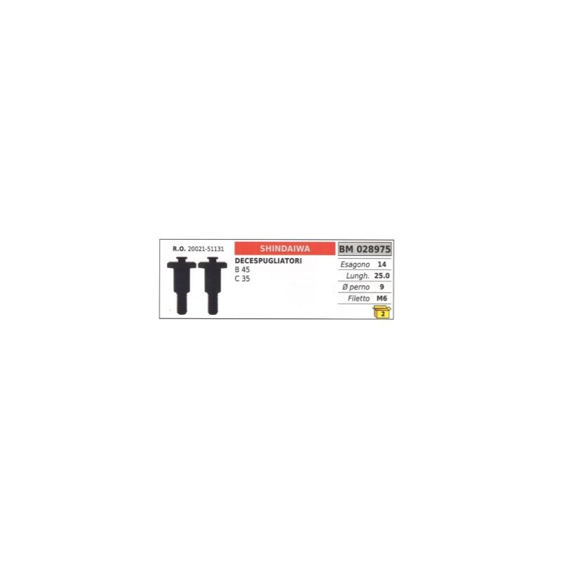 foto del prodotto vite frizione shindaiwa decespugliatore b 45 c 35 esagono 14mm lunghezza 25,0mm