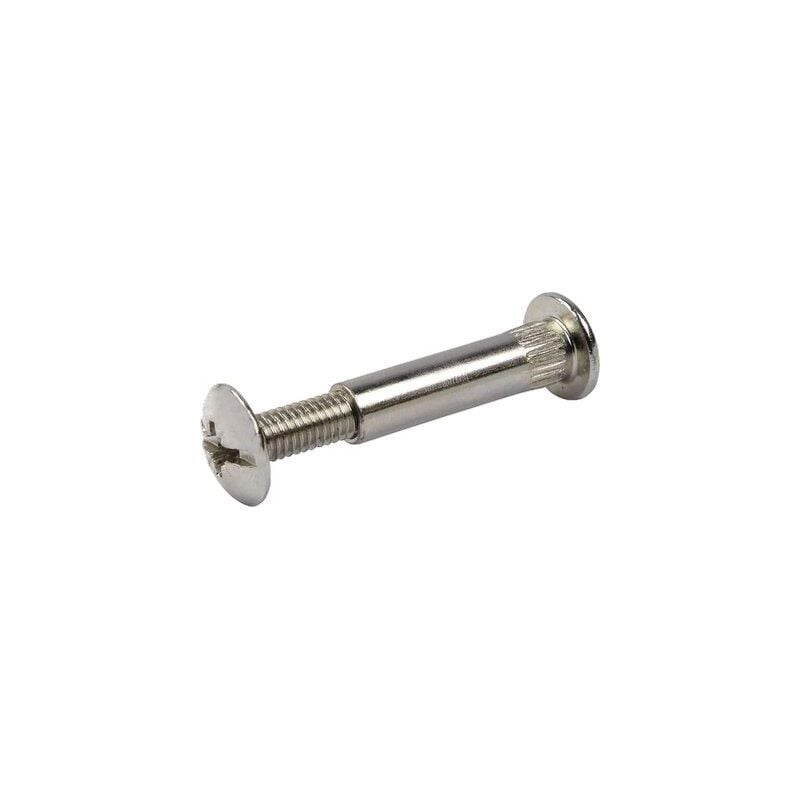foto del prodotto vite giunzione mobili cannocchiale acciaio nichelato mm 8 vite m 6 mm 38 52