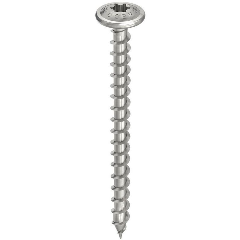 foto del prodotto vite heco topix plus 8x60mm testa tonda larga filettatura totale t40 confezione da 50 61846