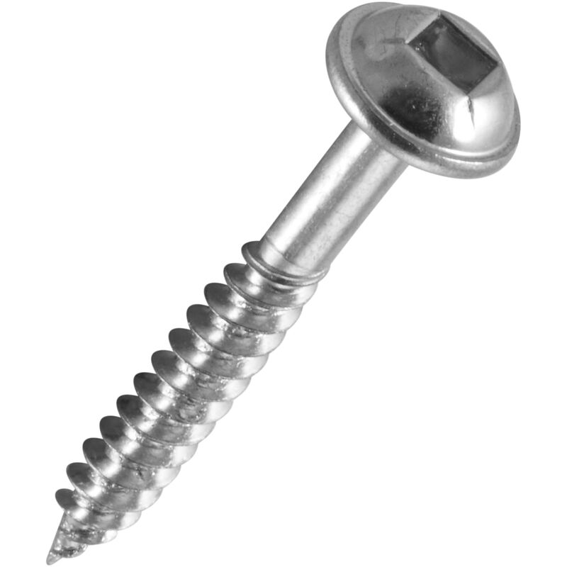 foto del prodotto vite per fori tascabili n. 7 x 30 mm, viti per legno autofilettanti con attacco quadrato con filettatura standard utilizzate con maschere per fori
