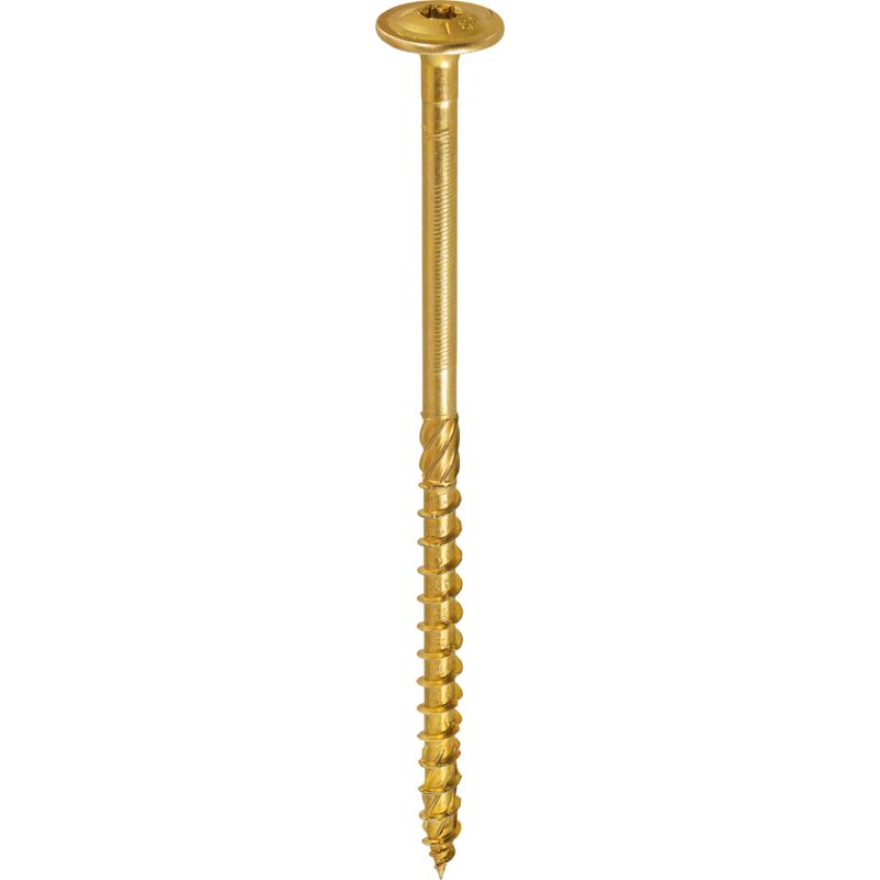 foto del prodotto vite per legno bicromata testa tonda filettatura parziale presa torx punta antisfondamento 6 x 80 confezione da 100 pz.