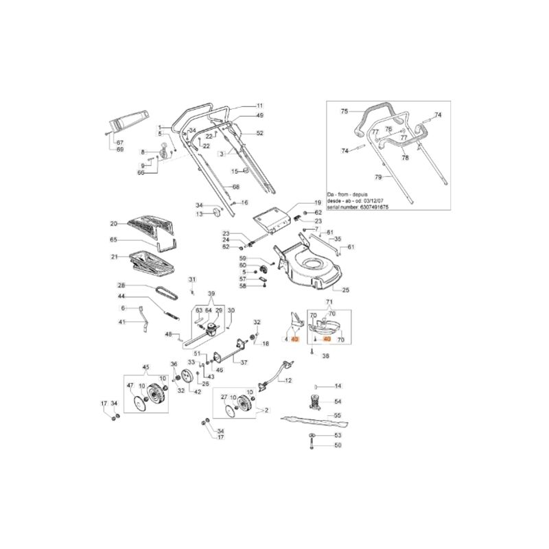 foto del prodotto vite tagliaerba modelli g44tb g44tk originale oleomac 011200035r