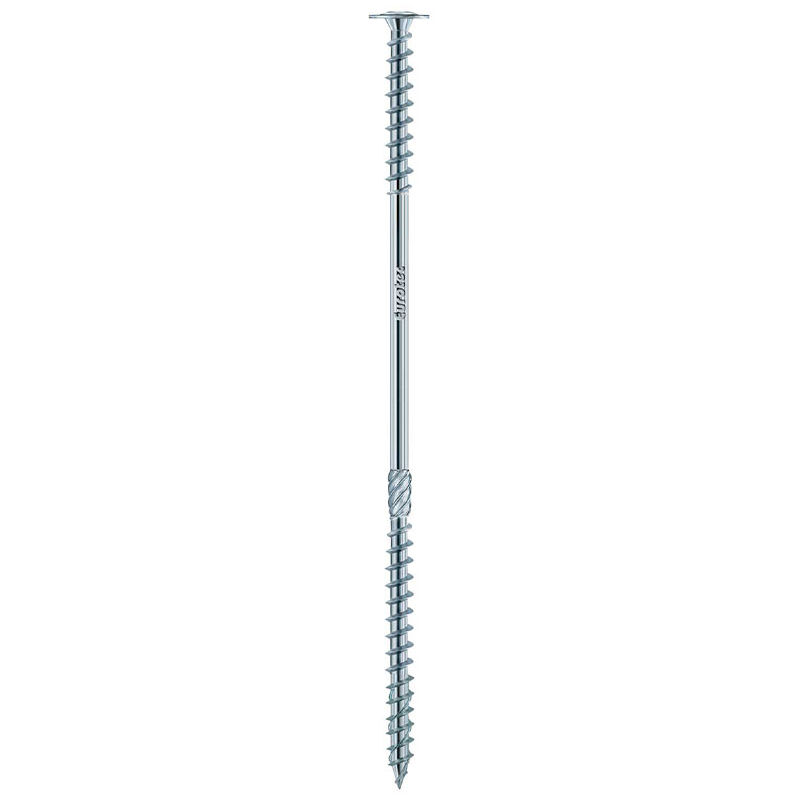 foto del prodotto vite topduo per costruzioni tetti 8,0x275 testa larga zincata bianca conf.10 pz