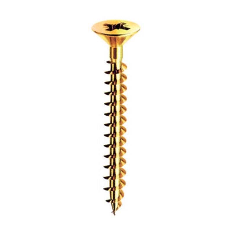 foto del prodotto vite truciolare testa svasata piana 3 x 20mm ottonata panelvit. prezzo per 100 pezzi.