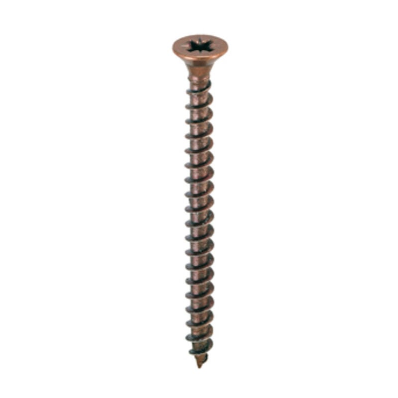 foto del prodotto vite truciolare testa svasata piana 4,5x80mm bronzata. prezzo per 100 pezzi.
