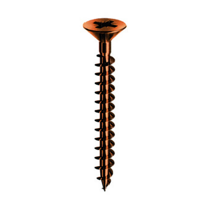 foto del prodotto vite truciolare testa svasata piana 6 x 60mm bronzata panelvit. prezzo per 100 pezzi.