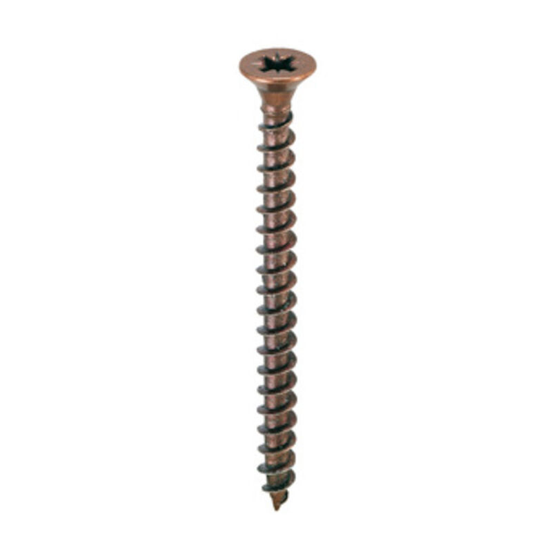 foto del prodotto vite truciolare testa svasata piana 6x200mm bronzata. prezzo per 100 pezzi.