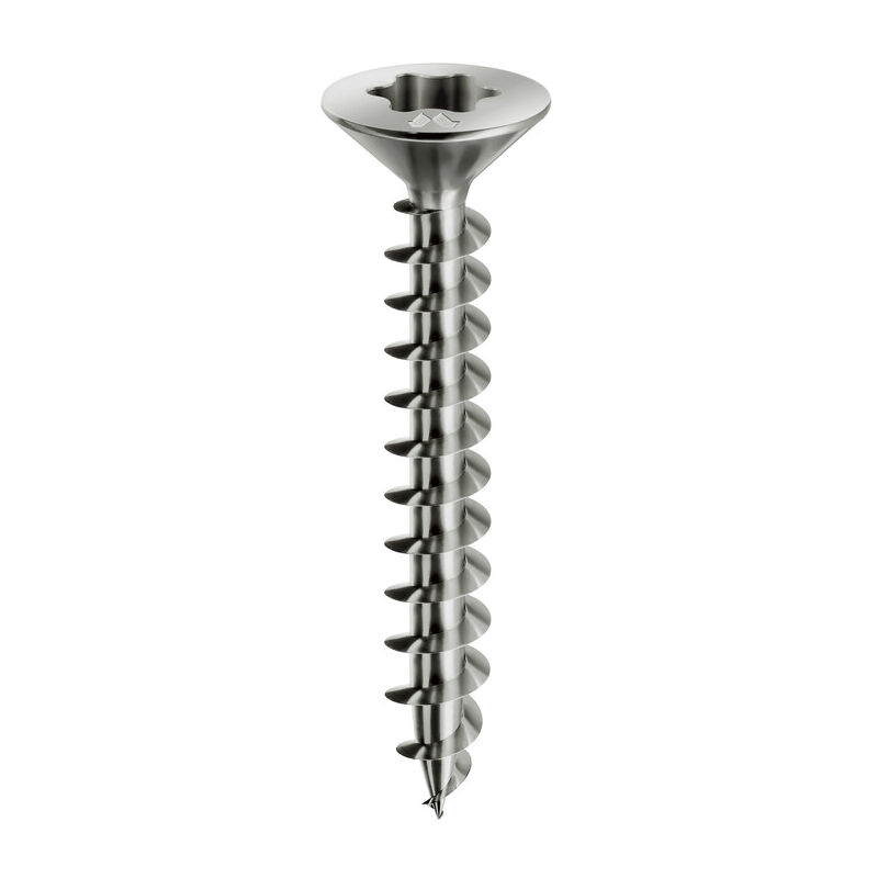 foto del prodotto vite truciolare testa svasata piana tx 5 x 35mm chrom panelvit. prezzo per 100 pezzi.
