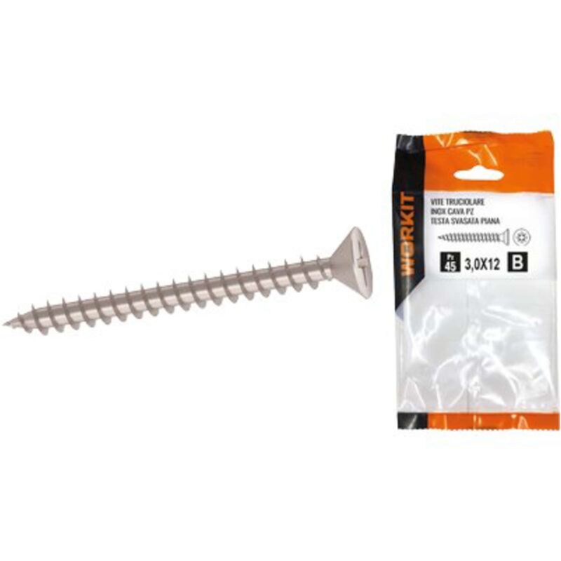 foto del prodotto vite truciolare tsp inox self workit cava pz filetto intero mm 5,0x20 cf pz 17 5 confezione