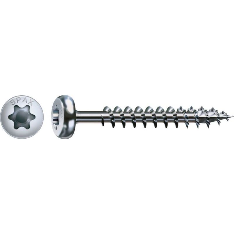 foto del prodotto vite universale wirox, 6 x 90 mm, 200 stk., filetto parziale, testa bombata, t star plus, 4cut, wirox 0201010600905 spax